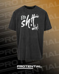Elite Sh!t Only! - Black Acid Wash T-Shirt